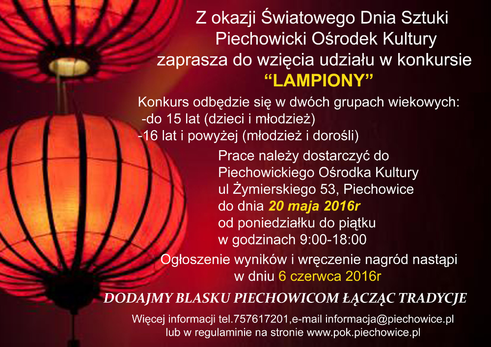 plakat konkurs lampiony