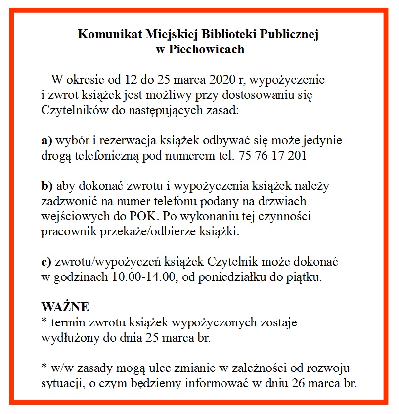 komunikat Biblioteka