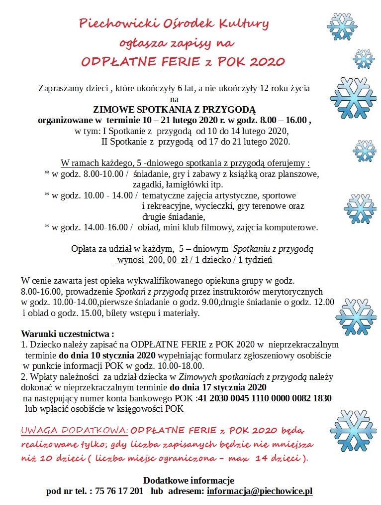 odpłatne ferie