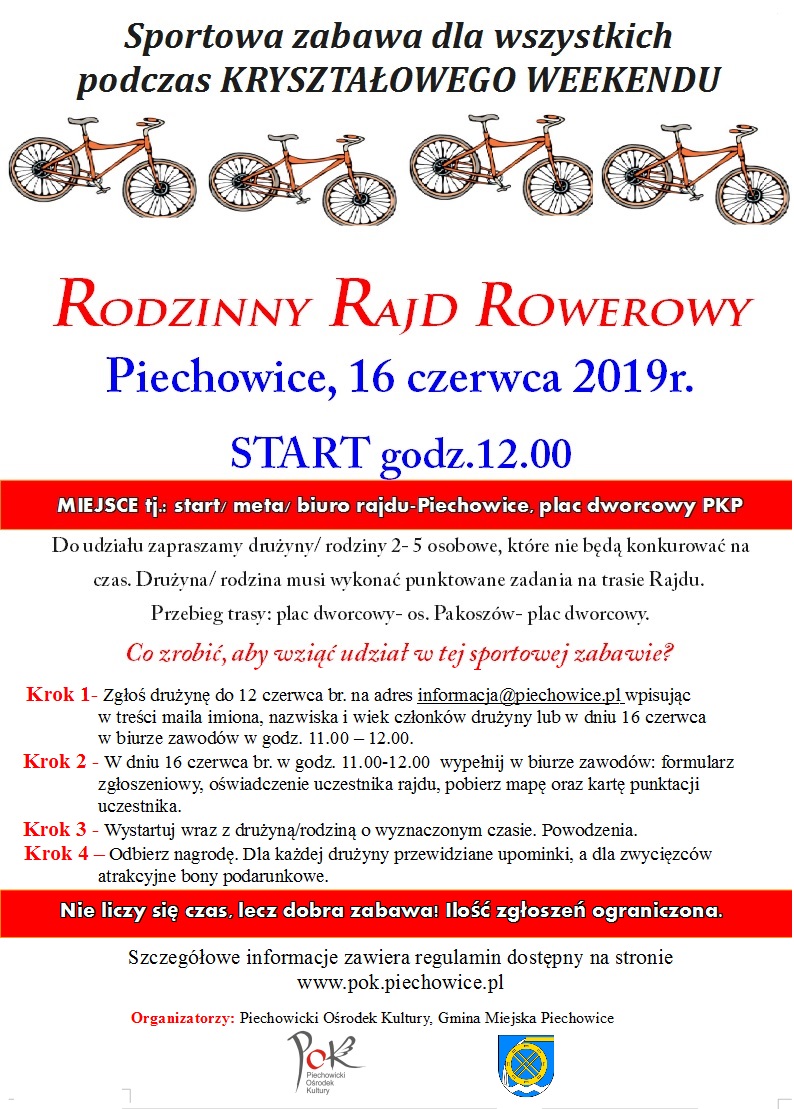 rodzinny rajd rowerowy plakat