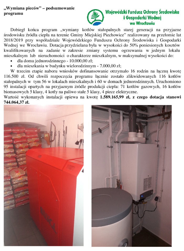 podsumowanie wymiany pieców
